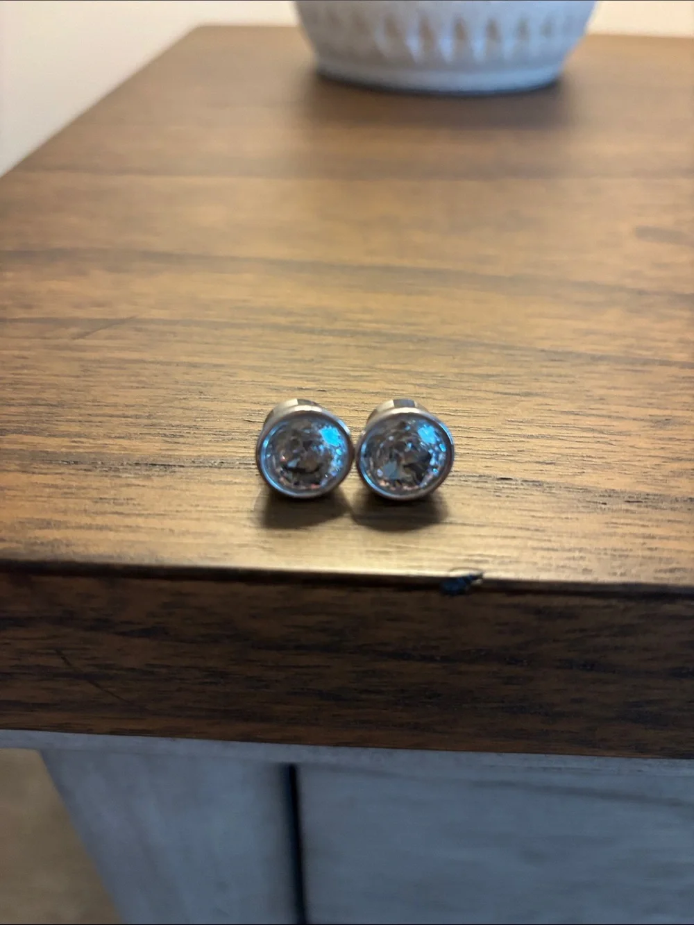 Michael Kors Silver Crystal Stud Earrings